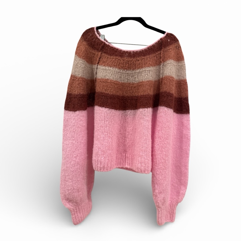 Free People Soft Pink Alpaca Sweater